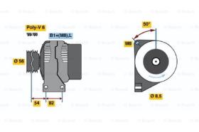 BOSCH 0124515017 - ALTERNADOR