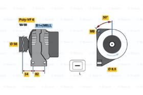 BOSCH 0124515019 - ALTERNADOR