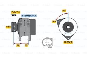 BOSCH 0124515028 - ALTERNADOR