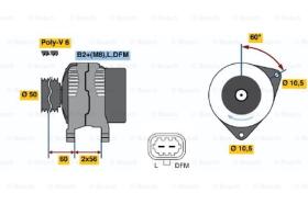 BOSCH 0124515032 - ALTERNADOR