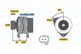 BOSCH 0124515040 - ALTERNADOR