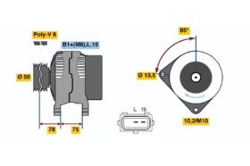 BOSCH 0124515050 - ALTERNADOR