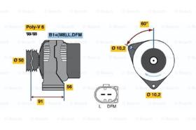 BOSCH 0124515055 - ALTERNADOR