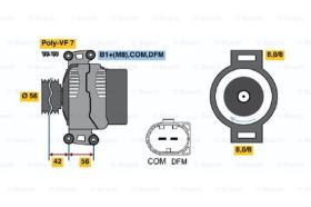 BOSCH 0124515088 - ALTERNADOR