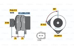 BOSCH 0124515105 - ALTERNADOR