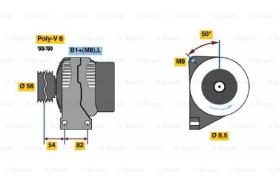 BOSCH 0124525001 - ALTERNADOR