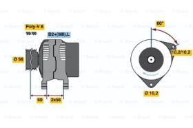 BOSCH 0124525018 - ALTERNADOR