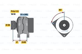 BOSCH 0124525041 - ALTERNADOR