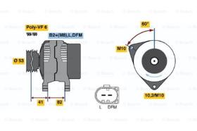 BOSCH 0124525057 - ALTERNADOR