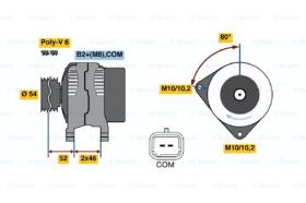 BOSCH 0124525063 - ALTERNADOR