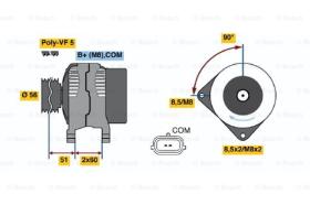 BOSCH 0124525069 - ALTERNADOR