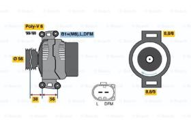 BOSCH 0124525088 - ALTERNADOR