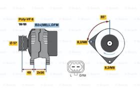 BOSCH 0124525097 - ALTERNADOR