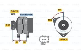 BOSCH 0124525106 - ALTERNADOR