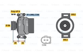 BOSCH 0124525113 - ALTERNADOR