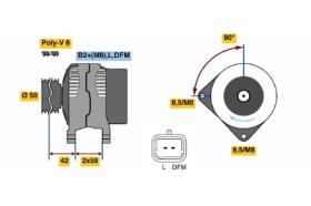 BOSCH 0124525132 - ALTERNADOR