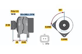 BOSCH 0124525136 - ALTERNADOR