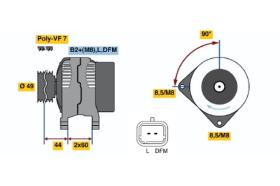 BOSCH 0124525137 - ALTERNADOR