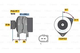 BOSCH 0124525216 - ALTERNADOR