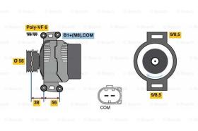 BOSCH 0124525226 - ALTERNADOR