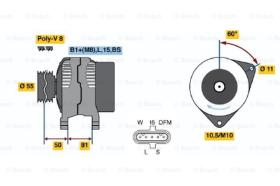 BOSCH 0124555005 - ALTERNADOR