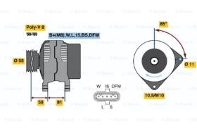 BOSCH 0124555006 - ALTERNADOR