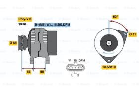 BOSCH 0124555010 - ALTERNADOR