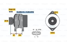 BOSCH 0124555017 - ALTERNADOR