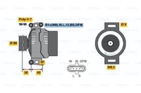 BOSCH 0124555018 - ALTERNADOR