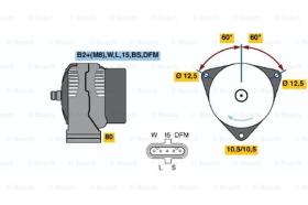 BOSCH 0124555032 - ALTERNADOR