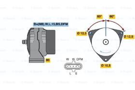 BOSCH 0124555041 - ALTERNADOR