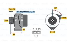 BOSCH 0124555052 - ALTERNADOR