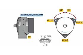 BOSCH 0124555065 - ALTERNADOR