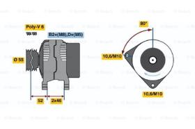 BOSCH 0124615002 - ALTERNADOR