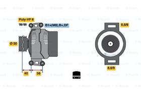 BOSCH 0124615018 - ALTERNADOR