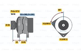 BOSCH 0124615027 - ALTERNADOR