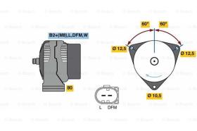 BOSCH 0124615030 - ALTERNADOR