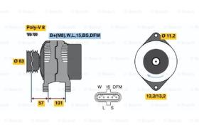 BOSCH 0124655013 - ALTERNADOR