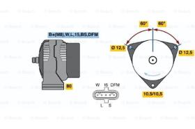 BOSCH 0124655025 - ALTERNADOR