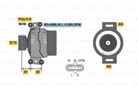 BOSCH 0124655026 - ALTERNADOR