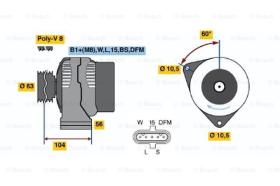 BOSCH 0124655033 - ALTERNADOR