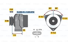 BOSCH 0124655037 - ALTERNADOR