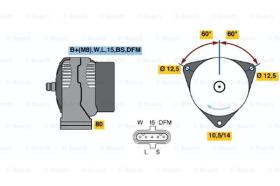 BOSCH 0124655038 - ALTERNADOR