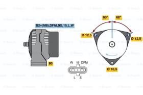 BOSCH 0124655042 - ALTERNADOR