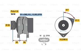 BOSCH 0124655065 - ALTERNADOR