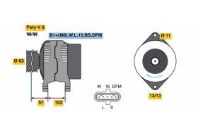 BOSCH 0124655102 - ALTERNADOR