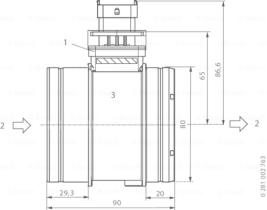 BOSCH 0281002764 - SONDA MASA AIRE PEL.CAL.