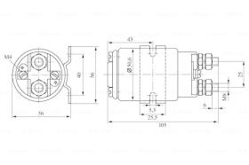 BOSCH 0333009008 - RELE DE CORRIENTE ELEVADA