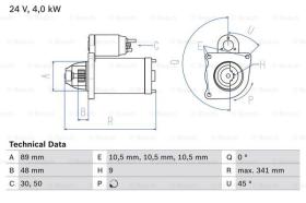 BOSCH 0986011280 - MOTOR DE ARRANQUE