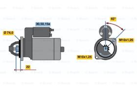 BOSCH 0986012281 - MOTOR DE ARRANQUE